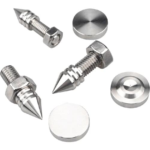 4Pcs HiFi Audio Foot Spike Stainless Steel CD Amplifier Speaker Machine Stand Feet Pad Nail