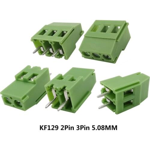 5PCS KF129 2Pin 3Pin 5.08MM Pitch PCB Terminal Blocks Connector Screw Type Pin Terminals PCB Adapter