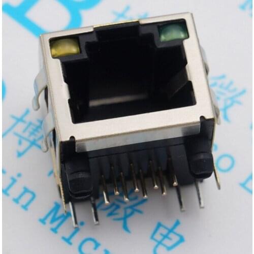 5pcs/Connectors RJ45 Socket 56 Belt Shrapnel Belt lamp Network socket 90 degrees Horizontal 8P8C Tape shield