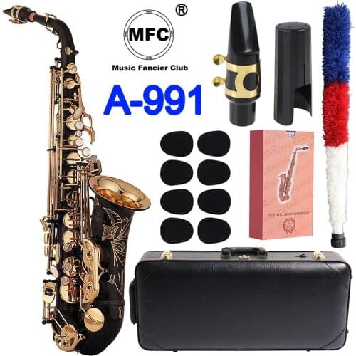 Brand New Professional Elegant Sound Alto Saxophone A-991 A-WO10 Black Lacquer Sax Alto Mouthpiece Reeds Neck Musical Instrument