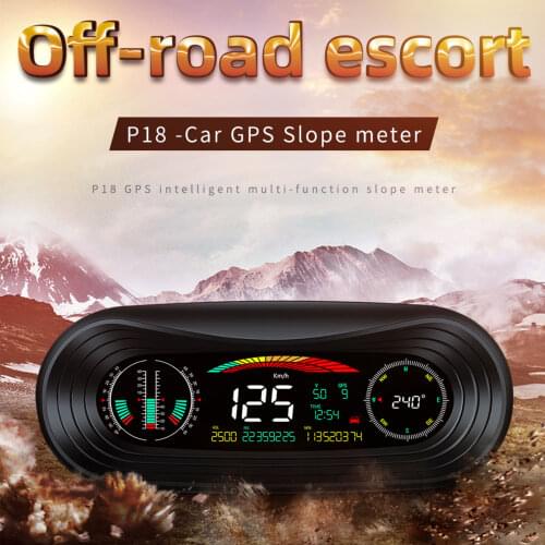 HD Car Head Up Display Auto Display OBD2+GPS Smart Car HUD Gauge Digital Odometer Security Alarm Water&Oil Temp Monitor