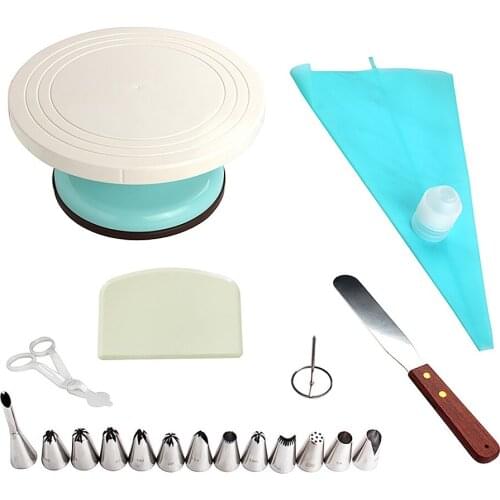 Free Shipping MRF 20PCS DIY Cake Decorating Tools Set with Plastic Stand
