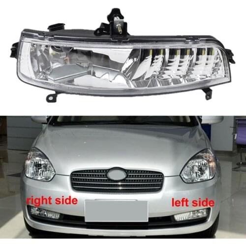For Hyundai Accent 2006 2007 2008 2009 2010 Fog Lamp Car Front Bumper Grille Signal Lamp Driving Fog Lights Assembly