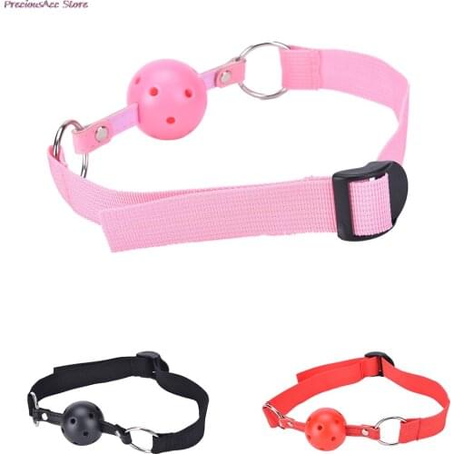 Exotic accessories Sex Open Mouth Gag Harness Oral Fixation Nylon Band Ball Gag Mouth Plug Adult Restraint Slave Bondage Toy