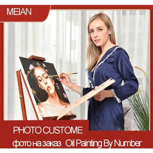 Photo custome Oil Painting By Numbers Kit Oil Paints 50*70 Paiting By Numbers Decorative Paintings Crafts For Handicraft