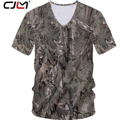 CJLM Man Flowers Grass Weeds Natural Tee Shirt Fallen Leaves Jungle V Neck Tshirt Mens Polyester T-shirt 3D Full Printed
