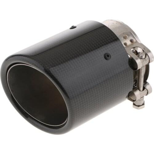 80mm-101mm Stainless Steel Carbon Fiber Car Exhaust Tail Muffler Tip Pipes for Auto SUV Matte