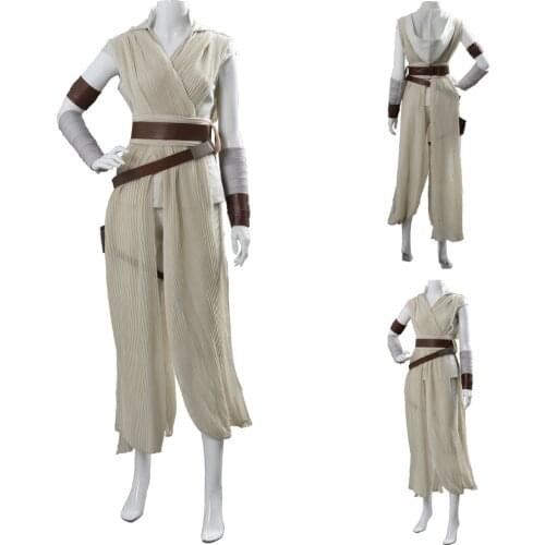 Star Cosplay Wars The Rise of Skywalker Rey Cosplay Costume Adult Outfit Dress Suit Uniform Halloween Carnival Costume