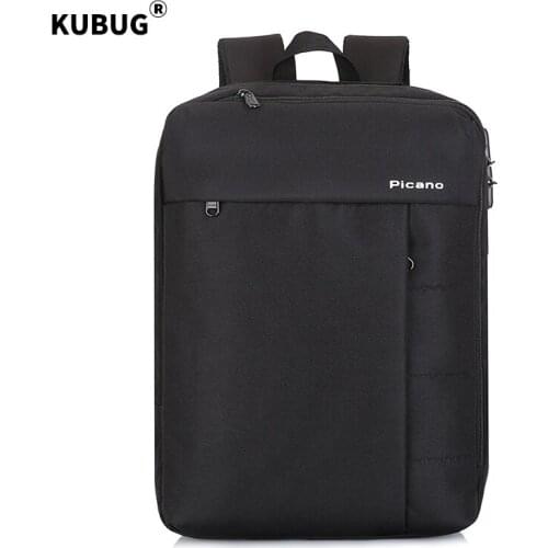 KUBUG Male Female 15.6 inch Laptop Large Business Backbag Waterproof Backpack Multifunction USB Code Lock Student School Bags