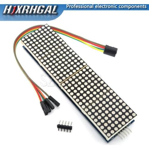 1PCS MAX7219 Dot Matrix Module For Arduino Microcontroller 4 In One LED Display with 5P Line MAX7219 display 8x8 matrix Red