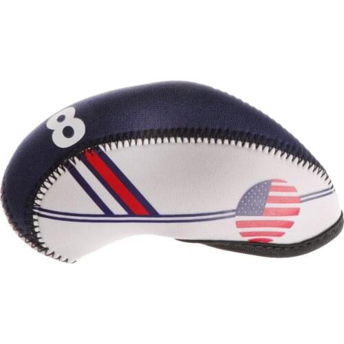 Soft 10Pcs Black Nylon Golf Club Cover Iron Head Covers 4-AW Set for Travel, , , , Etc