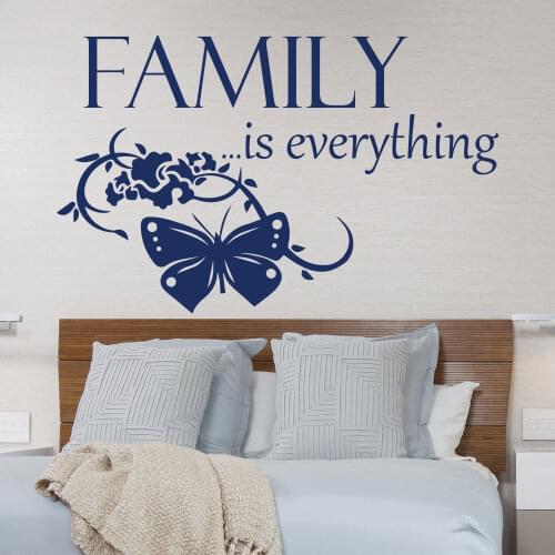 Wall Decals Quotes For Living Room Family Is Everything Self Adhesive Wall Stickers Kitchen Decals Bedroom Art Home Decor LA056