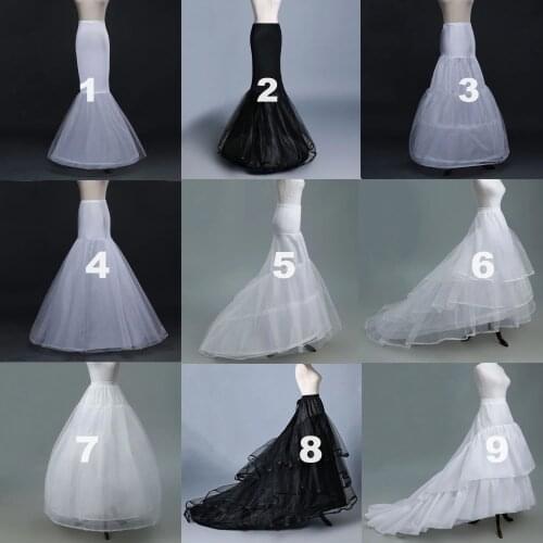 HONGFUYU Wedding Bridal Petticoat Crinoline underskirt slips White Crinoline Bridal Dress Hoop подъюбник