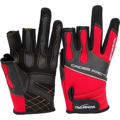 New Arrival Trulinoya Three Fingerless Fishing Gloves Anti-skid Fingerless Fishing Gloves Outdoor Hunting Gloves