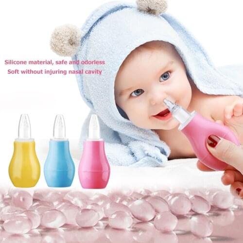 New Baby Health Care Manual silicone Nasal Aspirator Infant Nasal Suction Device / Cold Nose Cleaning Tool Safe Non-toxic