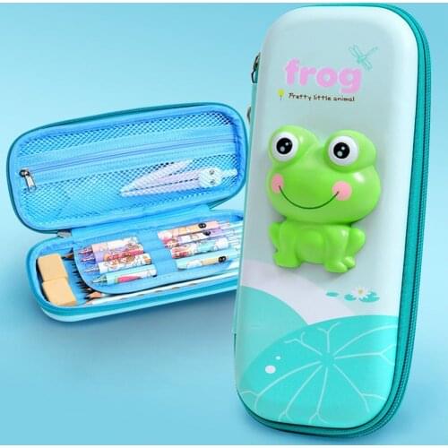 Pencil Case Cartoon Animal Large Capacity Multi-function Rabbit Cartoon Frog Bear Pen Bag School Supplies