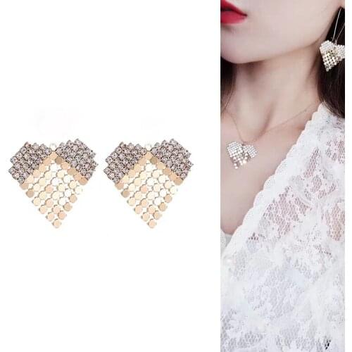 2020New 60Pcs Shining Love Rhinestones Heart button for DIY earring or necklace Pendants accessoriess FY79