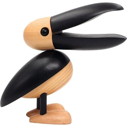 Retro Wooden Crafts Creative Home TV Cabinet Bird Decorations Home Improvement Exquisite Gifts Toucan