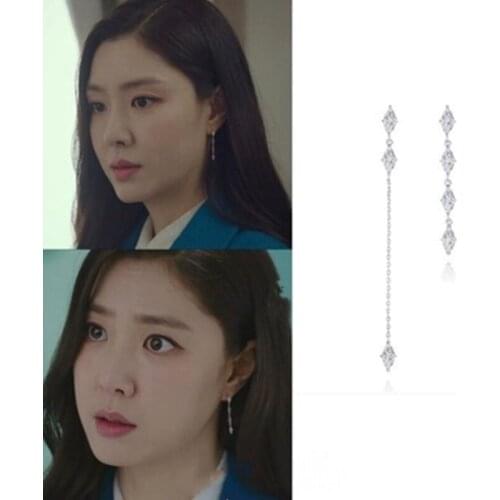Korean TV Seo Ji Hye same earring Earrings ресницы piercing man for women girl