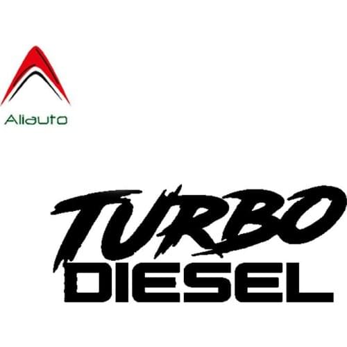 Aliauto Fashion Turbo Diesel Car Sticker Vinyl Decoration Waterproof Reflective Creative Decal Graphical Black/silver,15cm*6cm