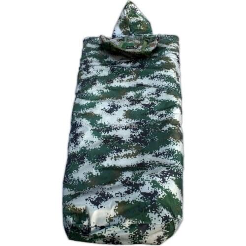 Outdoor Waterproof Breathable Camouflage Nylon Thick Down Cotton Sleeping Bag Indoor Lunch Break Mummy Sleeping Bag 3 Season