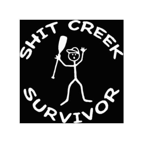 Shit Creek Funny Window Vinyl Decal Sticker 13x13cm