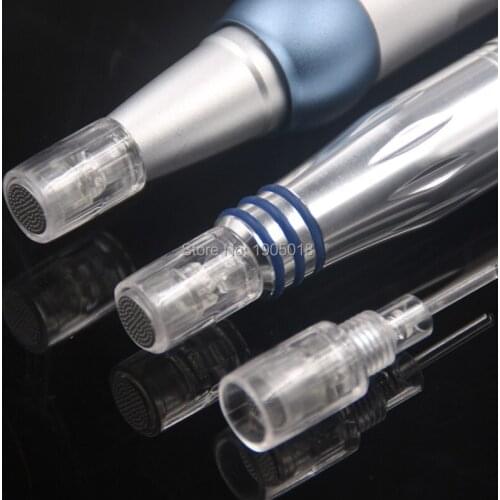 Screw 50pcs digital permanent makeup eyebrow tattoo pen Charmant /Liberty Machine round nano needles face skin micro MTS needle