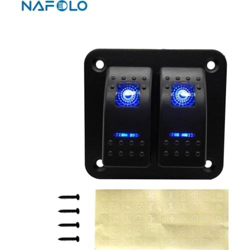 Car Boat Protected Control Switches Waterfroof ON/Off Toggle Circuit Breakers LED Marine Boat Rocker Switch Panel