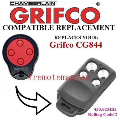 For Grifco CG844 replacement remote garage door opener/transmitter Rolling code 433.92mhz beautiful