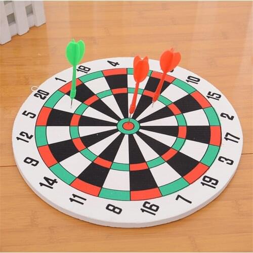 1 set of double-sided dart board and dart game set, very suitable for people throwing the game room children decoration
