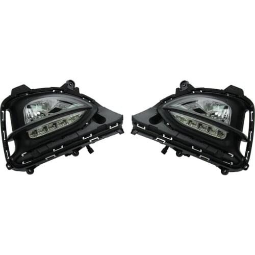 2Pcs for Hyundai I20 2018- 2019 LED Daytime Running Light Fog Lamp with Yellow Light