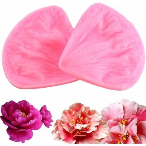 3D Peony Flower Petals Silicone Mold Relief Fondant Cake Decorating Tools Cupcake Chocolate Gumpaste Candy Polymer Clay Moulds