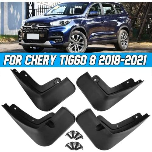 4pcs Set Mud Flaps Auto Front Rear Mudguards Special Car Fender Mud Flaps Mudflaps for CHERY TIGGO 8 2018-2020 2020 2019 2018