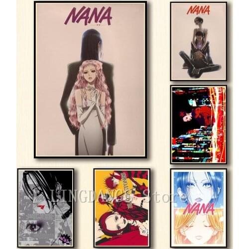 5D DIY Diamond Painting Anime NANA Cartoon Vintage Posters Diamond Mosaic Embroidery Cross Stitch Kits Handmade Art Home Decor