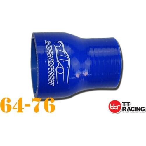 AUSR70-76BL - 4 Ply Silicone Straight Reducer Joiner Turbo Hose 70mm - 76mm 2 3/4"- 3" Blue
