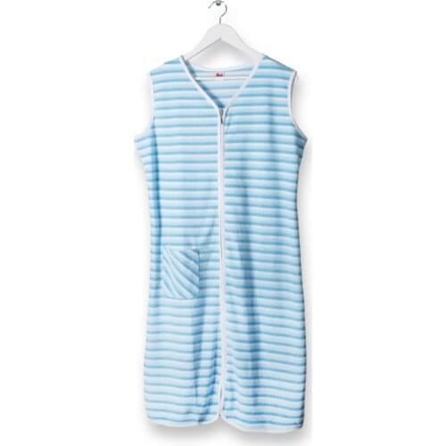 Sleeveless Across Zipper Bath & Beach Towel Dress