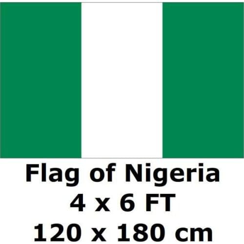 Nigeria Flag 120 x 180 cm 100D Polyester Large Big Nigerian Flags And Banners National Flag Country Banner