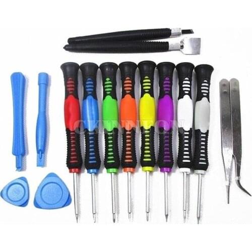 DHL 100 set 16 in 1 Mobile Phone Opening Repair Tools Screwdrivers Set Kit Precision For Phone