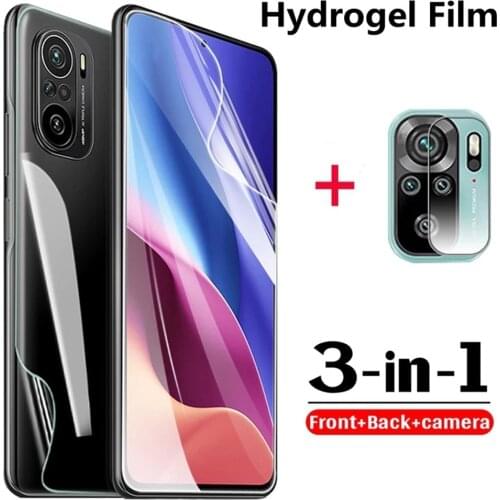 Hydrogel Film For Xiaomi Redmi K40 K40Pro Plus Front Back Film Screen Protector For Xiaomi Redmi Poco M3 K40 Pro F3 X3 NFC Cover