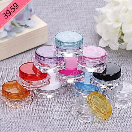 Hot sale 1000x5g Empty Plastic Square Cosmetics Cream Jar, colorful cosmetic jars,5ml plastic cosmetic jars wholesale