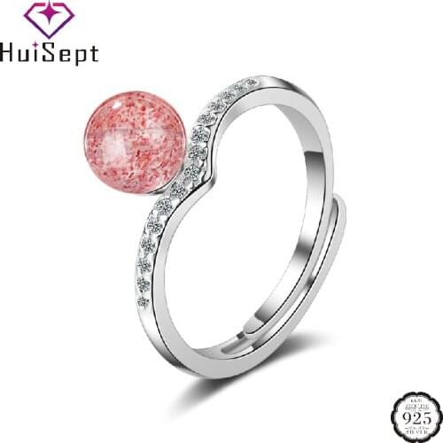HuiSept Rings With Crystals