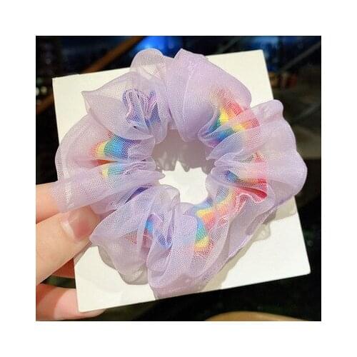 New fairy rainbow large intestine hair ring girly cute net red forest fat intestine ring