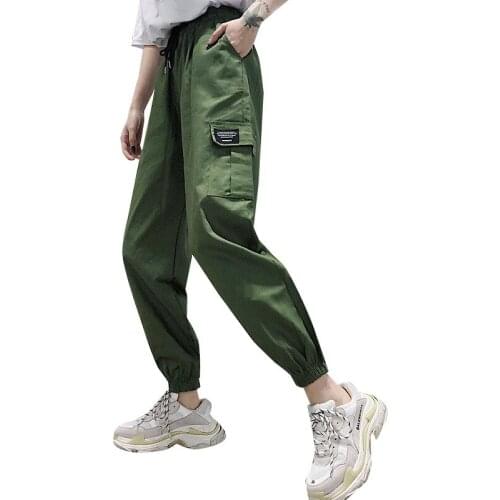Pure cotton drawstring overalls for men and women 2020 spring autumn new casual pants high waist ankle length pants drawstring