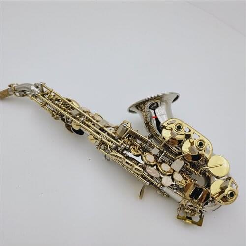 Hot Selling MARGEWATE Soprano Saxophone Bb SC-9937 Silvering Brass Musical instrument With Mouthpiece Free shipping
