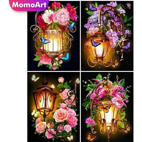 MomoArt 5D Diamond Embroidery Butterfly Picture Of Rhinestone Diamond Painting Scenic Cross Stitch Mosaic Flowers Decor For Home
