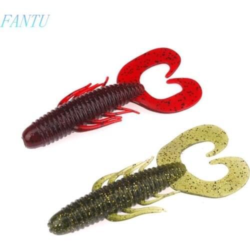 FANTU Fishing Soft Lure Cattle Horn 7.5g/8.5cm Artificial Grub & Worm Fast Sinking Leurre Peche Soft Baits 6PCS/lot