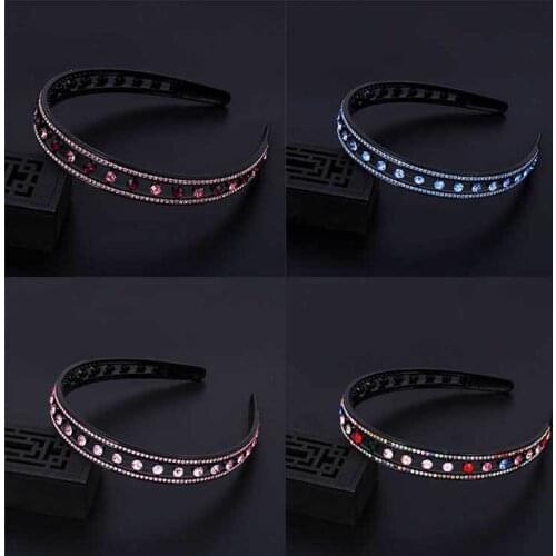 New Fashion Non-slip Boutique Double Row of Rhinestones Hair Band Headband for Women Girl Accessories Headwear