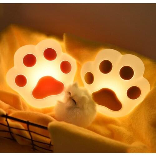 New and Unique Night Light USB Rechargeable Magnetic Wall Light Cat Claw Silicone LED Toy Lamp Childrens Companion Table Lamp