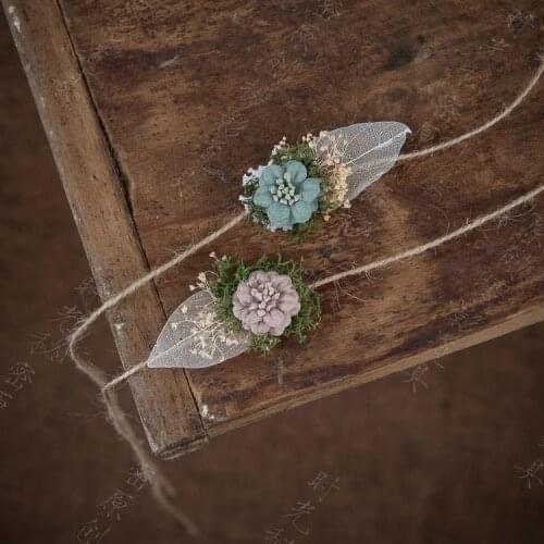 Original baby 100 days baby photography props ye pulse eternal flowers photography headwear props