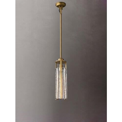 Post-modern luxury single-head chandelier dining room bedroom copper lamps modern minimalist personality bedside light